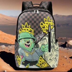 Stylish Black and Yellow Men's Backpack